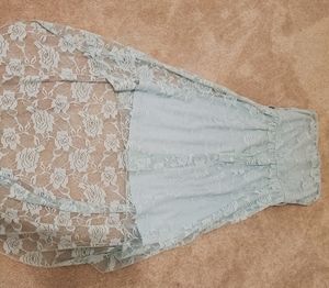 Lace strapless dress